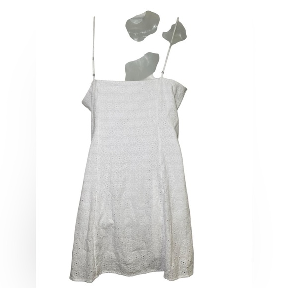 BP New NWT Eyelet White Button Front Mini Sundress Size Large - Picture 3 of 6